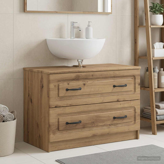 Bathroom Sink Cabinet UTRECHT Artisan Oak 82 x 41x 56 cm
