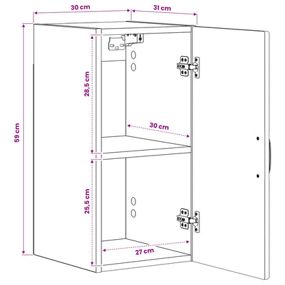 Bathroom Wall Cabinet UTRECHT Sonoma Oak 30 x 31 x 59 cm