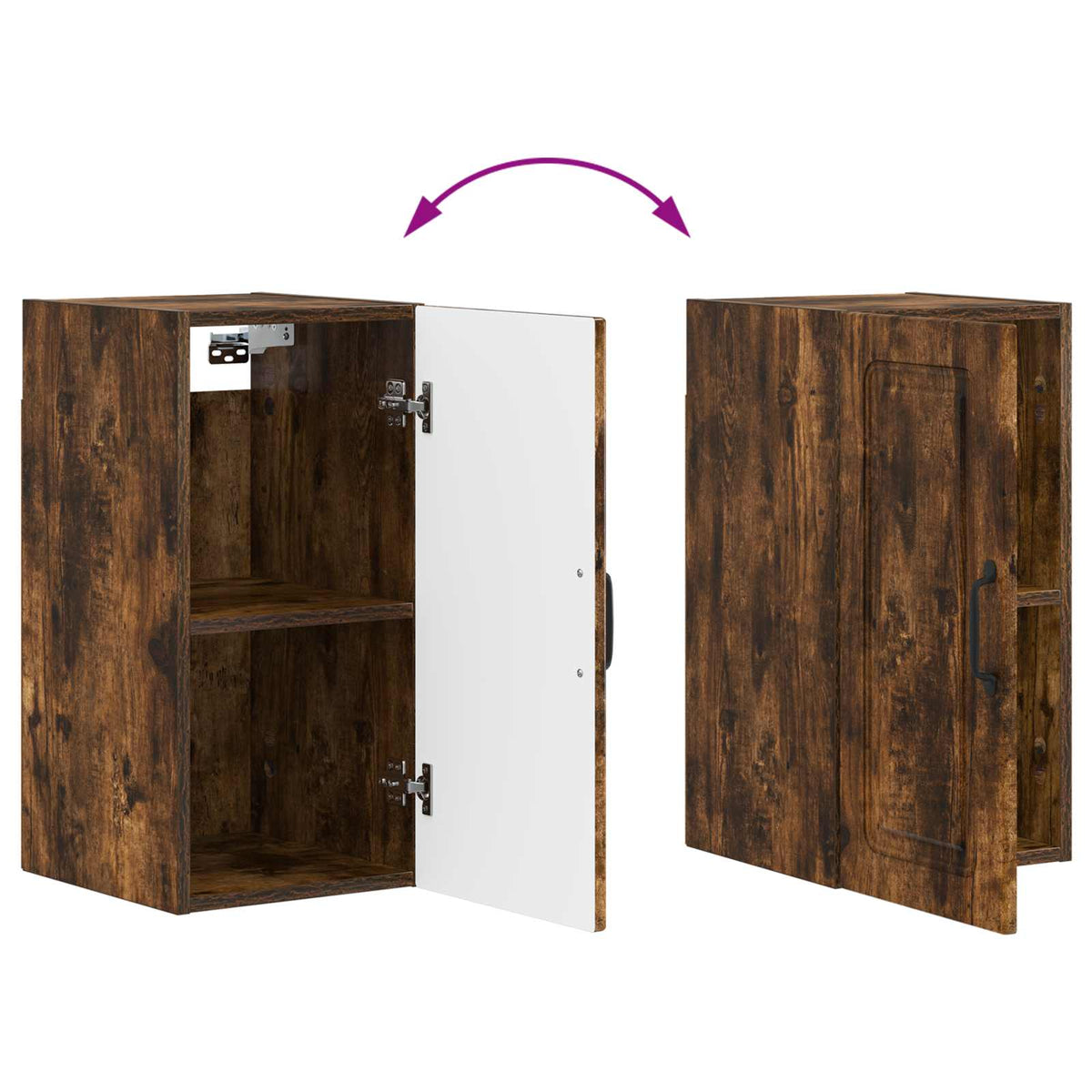 Bathroom Wall Cabinet UTRECHT Smoked Oak 30 x 31 x 59 cm