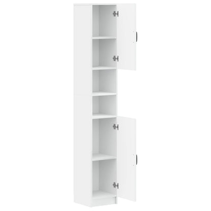 Bathroom Cabinet with Open Shelf UTRECHT White 30 x 31 x 187 cm