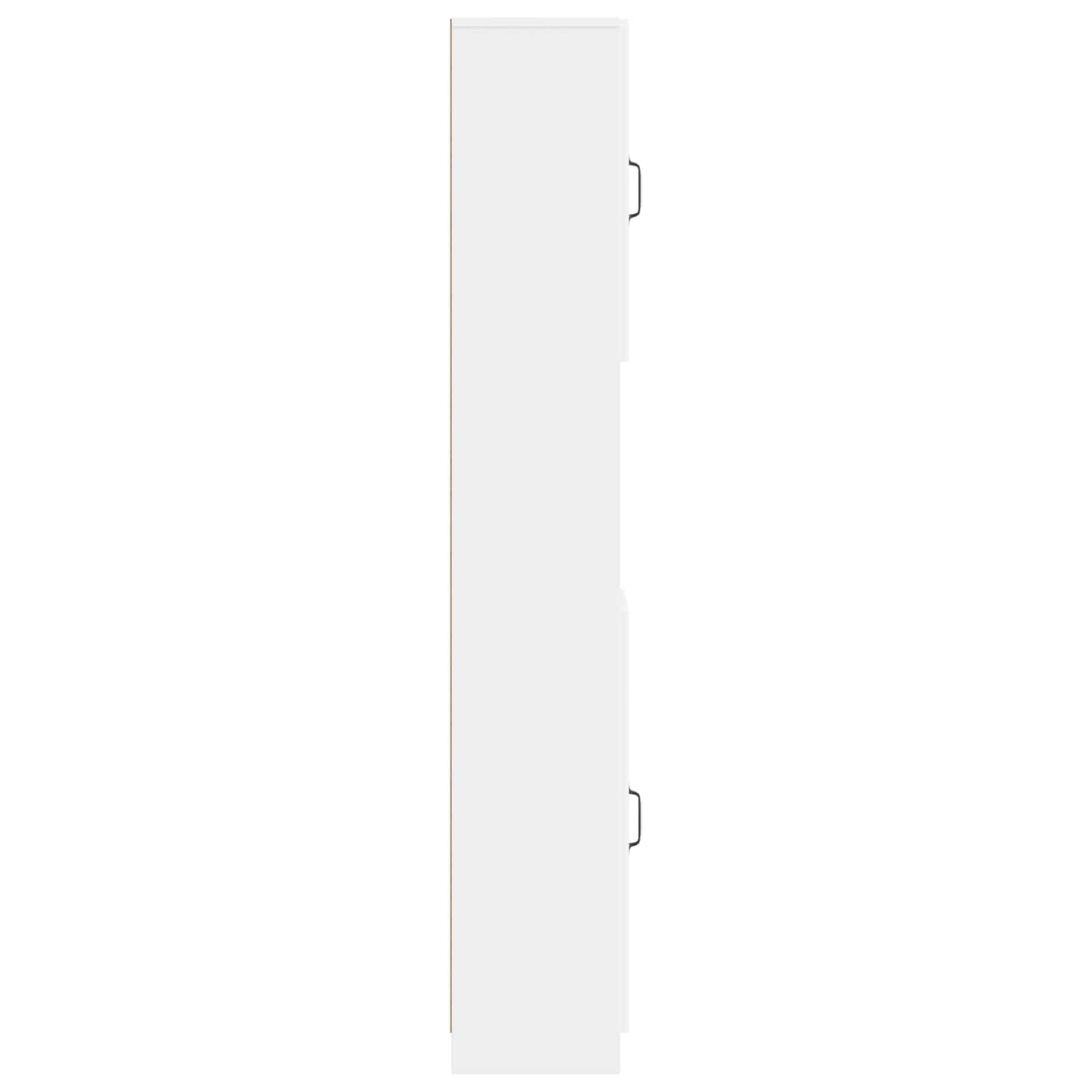 Bathroom Cabinet with Open Shelf UTRECHT White 30 x 31 x 187 cm