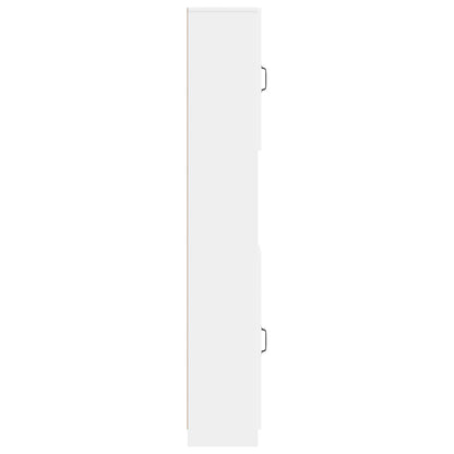 Bathroom Cabinet with Open Shelf UTRECHT White 30 x 31 x 187 cm