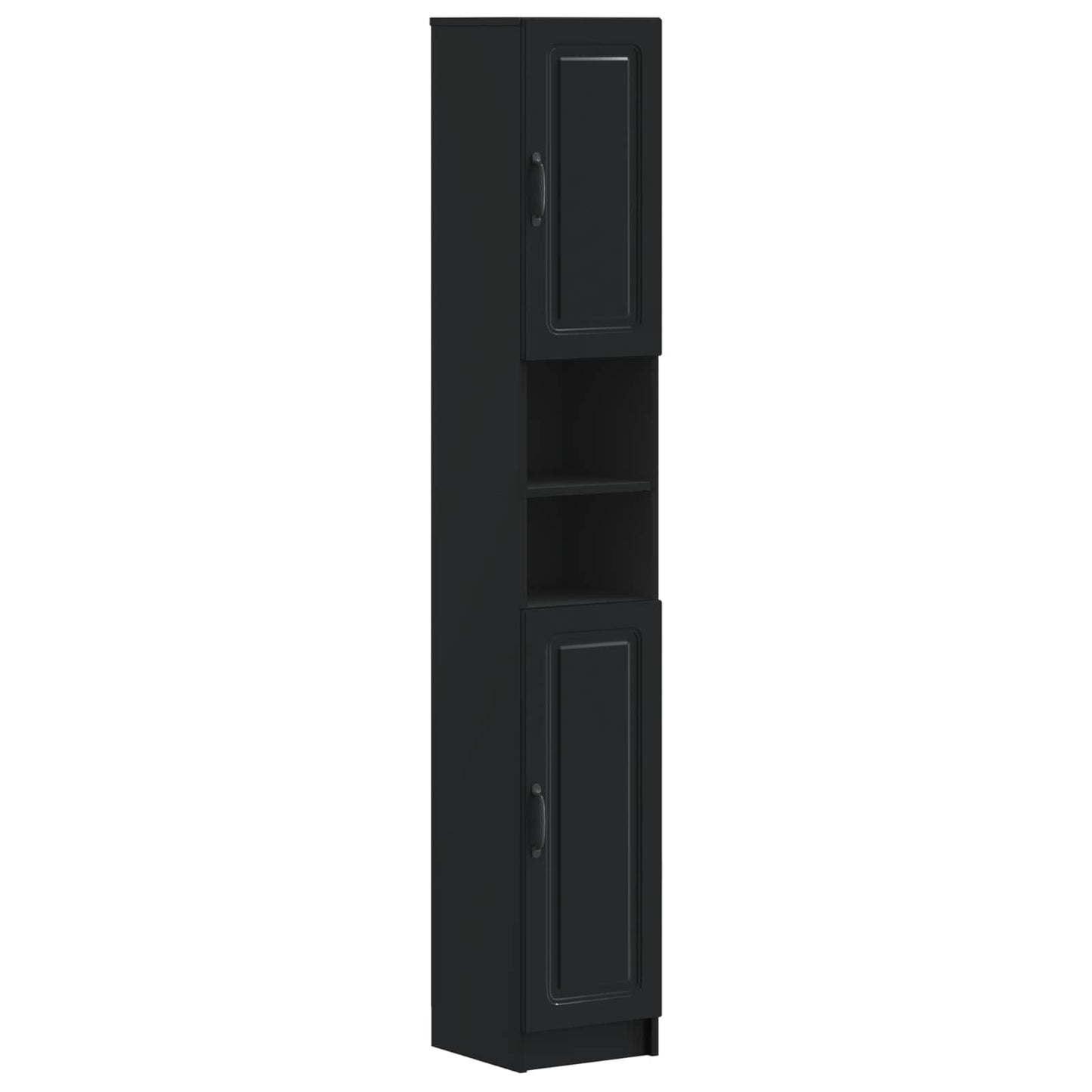 Bathroom Cabinet with Open Shelf UTRECHT Black 30 x 31 x 187 cm