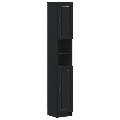 Bathroom Cabinet with Open Shelf UTRECHT Black 30 x 31 x 187 cm