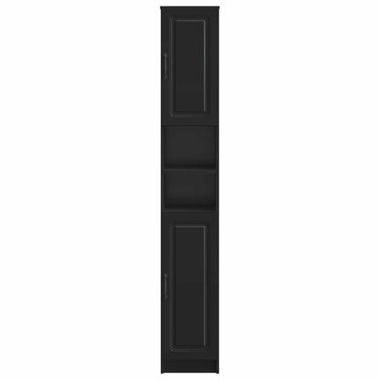 Bathroom Cabinet with Open Shelf UTRECHT Black 30 x 31 x 187 cm