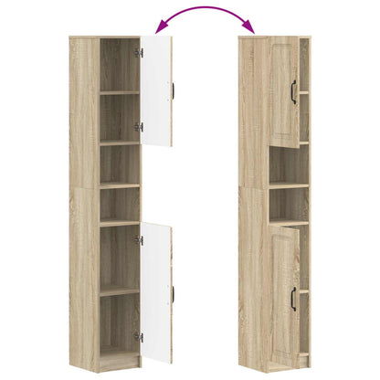 Bathroom Cabinet with Open Shelf UTRECHT Sonoma Oak