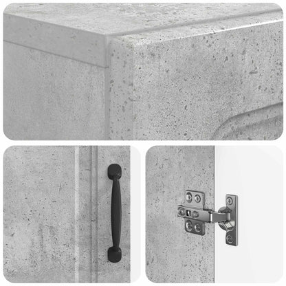 Bathroom Cabinet with Open Shelf UTRECHT Concrete Grey