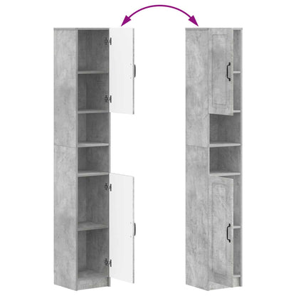 Bathroom Cabinet with Open Shelf UTRECHT Concrete Grey