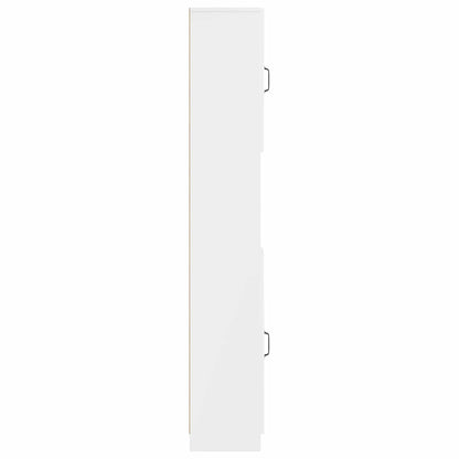 Bathroom Cabinet with Open Shelf UTRECHT High Gloss White