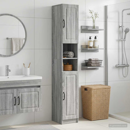 Bathroom Cabinet with Open Shelf UTRECHT Grey Sonoma