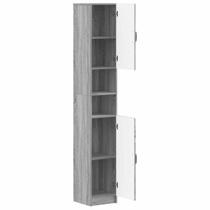 Bathroom Cabinet with Open Shelf UTRECHT Grey Sonoma