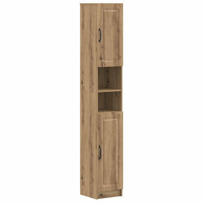 Bathroom Cabinet with Open Shelf UTRECHT Artisan Oak