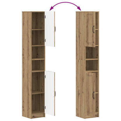 Bathroom Cabinet with Open Shelf UTRECHT Artisan Oak