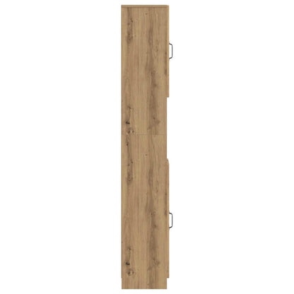 Bathroom Cabinet with Open Shelf UTRECHT Artisan Oak