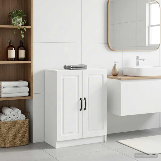 Bathroom Storage Cainet UTRECHT White 59.5 x 31 x 77 cm