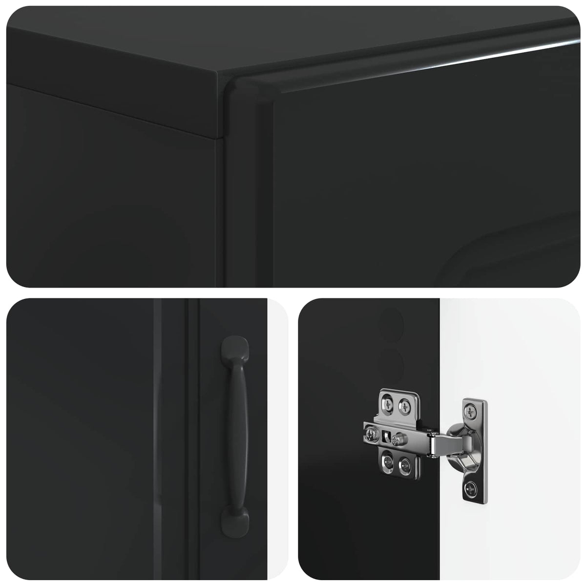 Bathroom Storage Cainet UTRECHT Black 59.5 x 31 x 77 cm