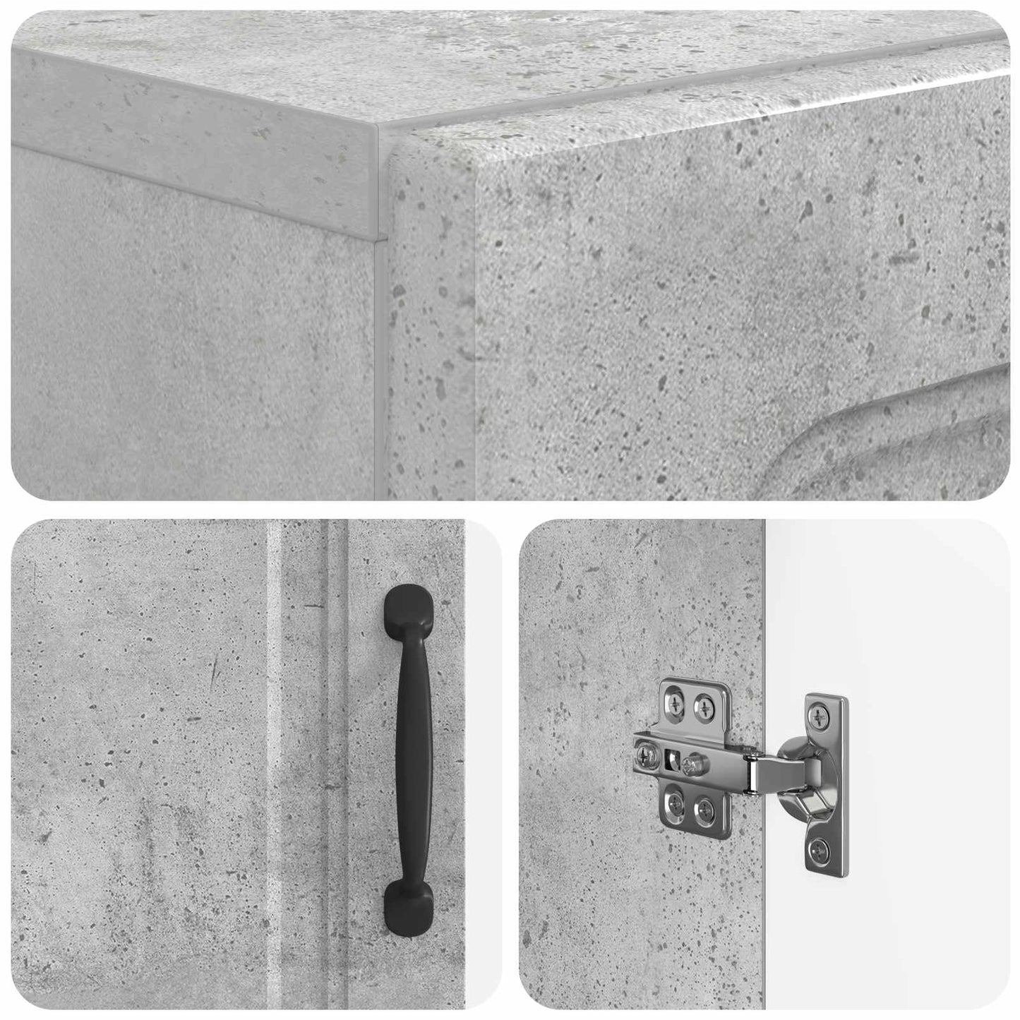 Bathroom Storage Cainet UTRECHT Concrete Grey 59.5 x 31 x 77 cm