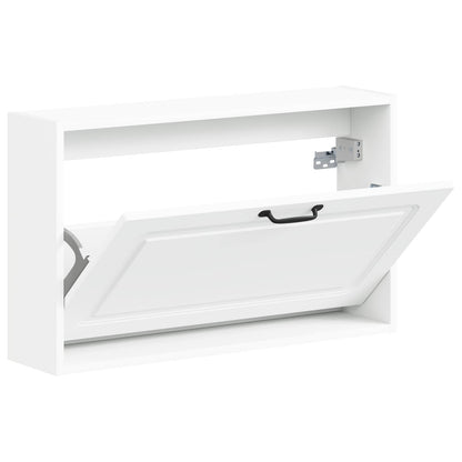 Wall-Mounted Shoe Cabinet UTRECHT 71 x 17 x 43 cm White