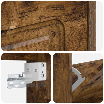 Wall-Mounted Shoe Cabinet UTRECHT 71 x 17 x 43 cm Smoked Oak