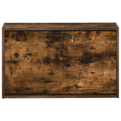 Wall-Mounted Shoe Cabinet UTRECHT 71 x 17 x 43 cm Smoked Oak