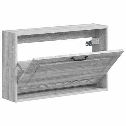 Wall-Mounted Shoe Cabinet UTRECHT 71 x 17 x 43 cm Grey Sonoma