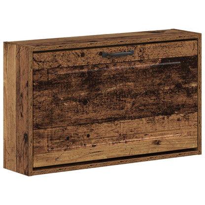 Wall-Mounted Shoe Cabinet UTRECHT 71 x 17 x 43 cm Old Wood