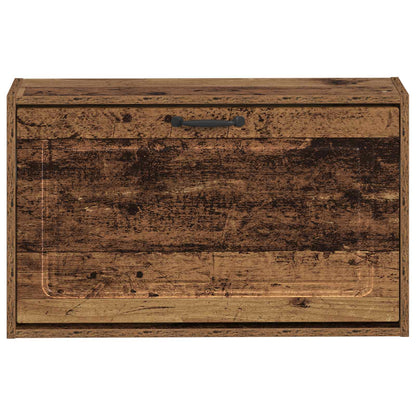 Wall-Mounted Shoe Cabinet UTRECHT 71 x 17 x 43 cm Old Wood