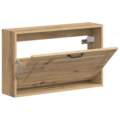 Wall-Mounted Shoe Cabinet UTRECHT 71 x 17 x 43 cm Artisan Oak