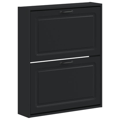 Wall-Mounted Shoe Cabinet UTRECHT 71 x 17 x 86 cm Black