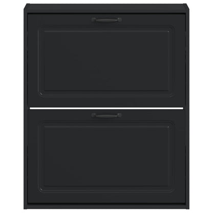 Wall-Mounted Shoe Cabinet UTRECHT 71 x 17 x 86 cm Black