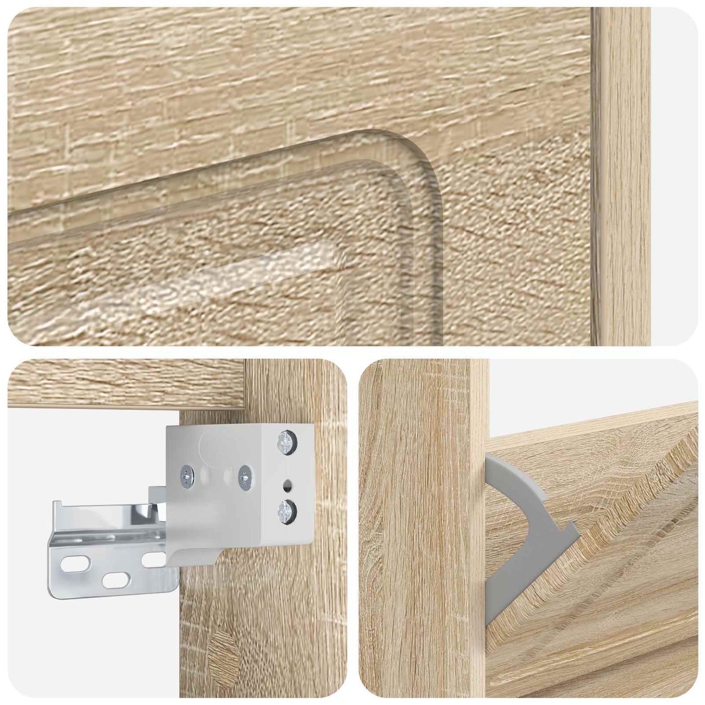 Wall-Mounted Shoe Cabinet UTRECHT 71 x 17 x 86 cm Sonoma Oak
