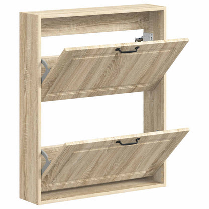 Wall-Mounted Shoe Cabinet UTRECHT 71 x 17 x 86 cm Sonoma Oak