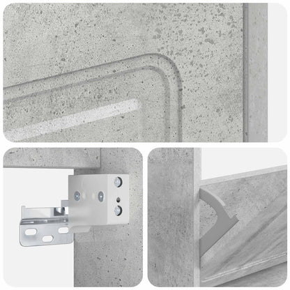 Wall-Mounted Shoe Cabinet UTRECHT 71 x 17 x 86 cm Concrete Grey