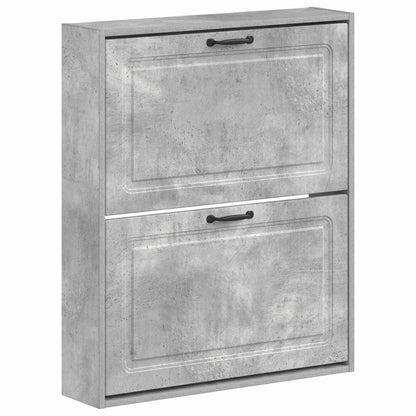 Wall-Mounted Shoe Cabinet UTRECHT 71 x 17 x 86 cm Concrete Grey