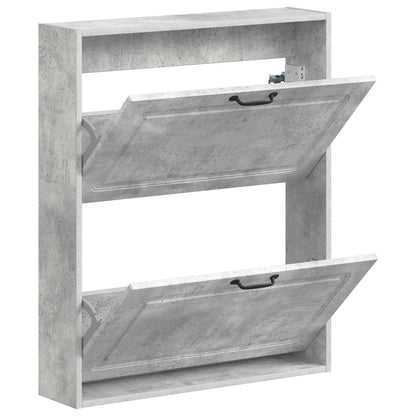 Wall-Mounted Shoe Cabinet UTRECHT 71 x 17 x 86 cm Concrete Grey