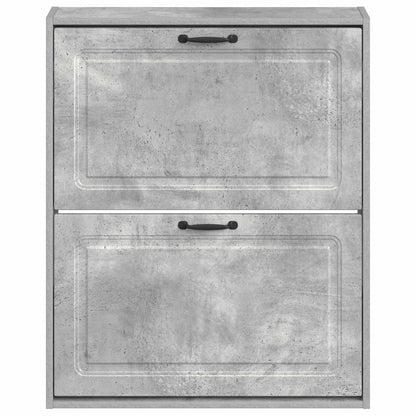 Wall-Mounted Shoe Cabinet UTRECHT 71 x 17 x 86 cm Concrete Grey