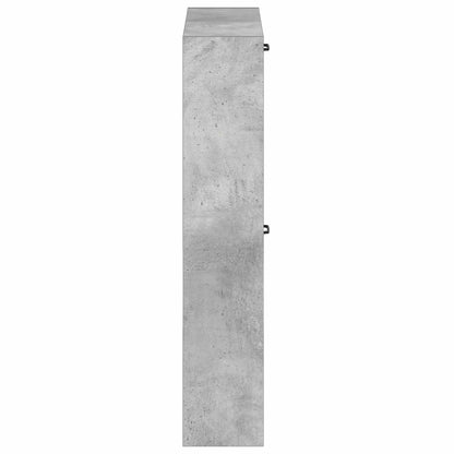 Wall-Mounted Shoe Cabinet UTRECHT 71 x 17 x 86 cm Concrete Grey