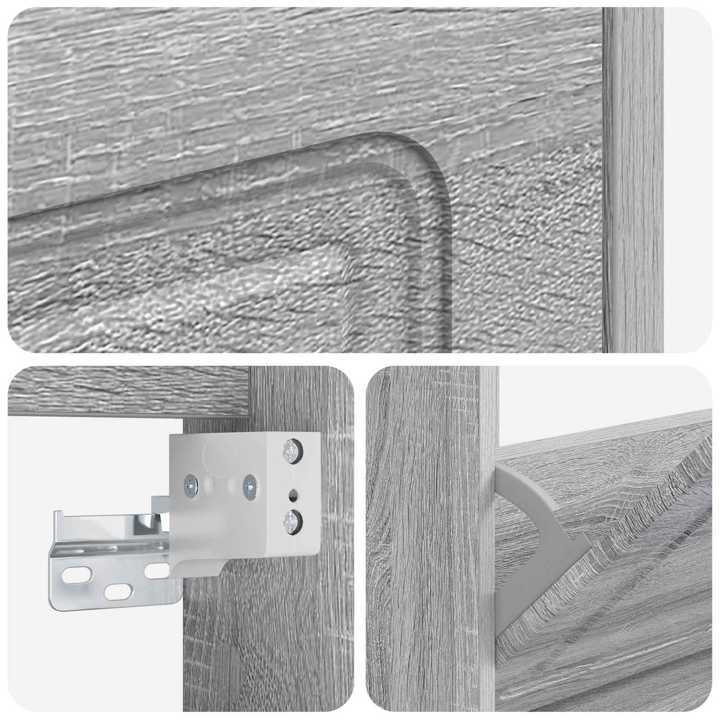 Wall-Mounted Shoe Cabinet UTRECHT 71 x 17 x 86 cm Grey Sonoma