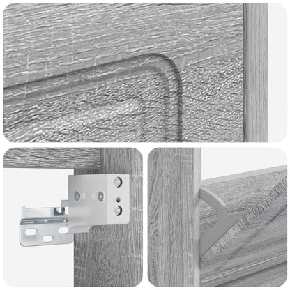 Wall-Mounted Shoe Cabinet UTRECHT 71 x 17 x 86 cm Grey Sonoma