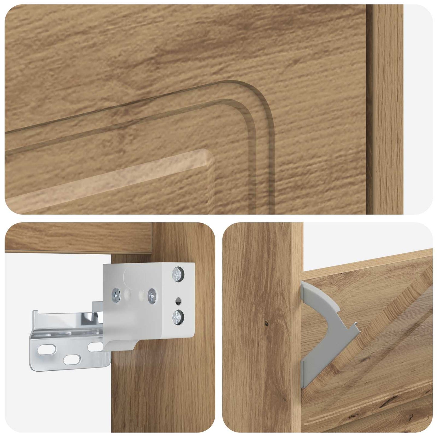 Wall-Mounted Shoe Cabinet UTRECHT 71 x 17 x 86 cm Artisan Oak