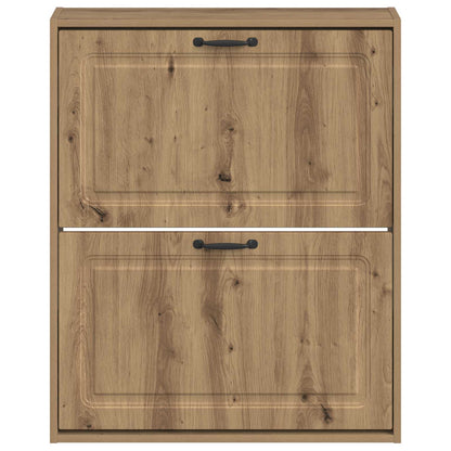 Wall-Mounted Shoe Cabinet UTRECHT 71 x 17 x 86 cm Artisan Oak