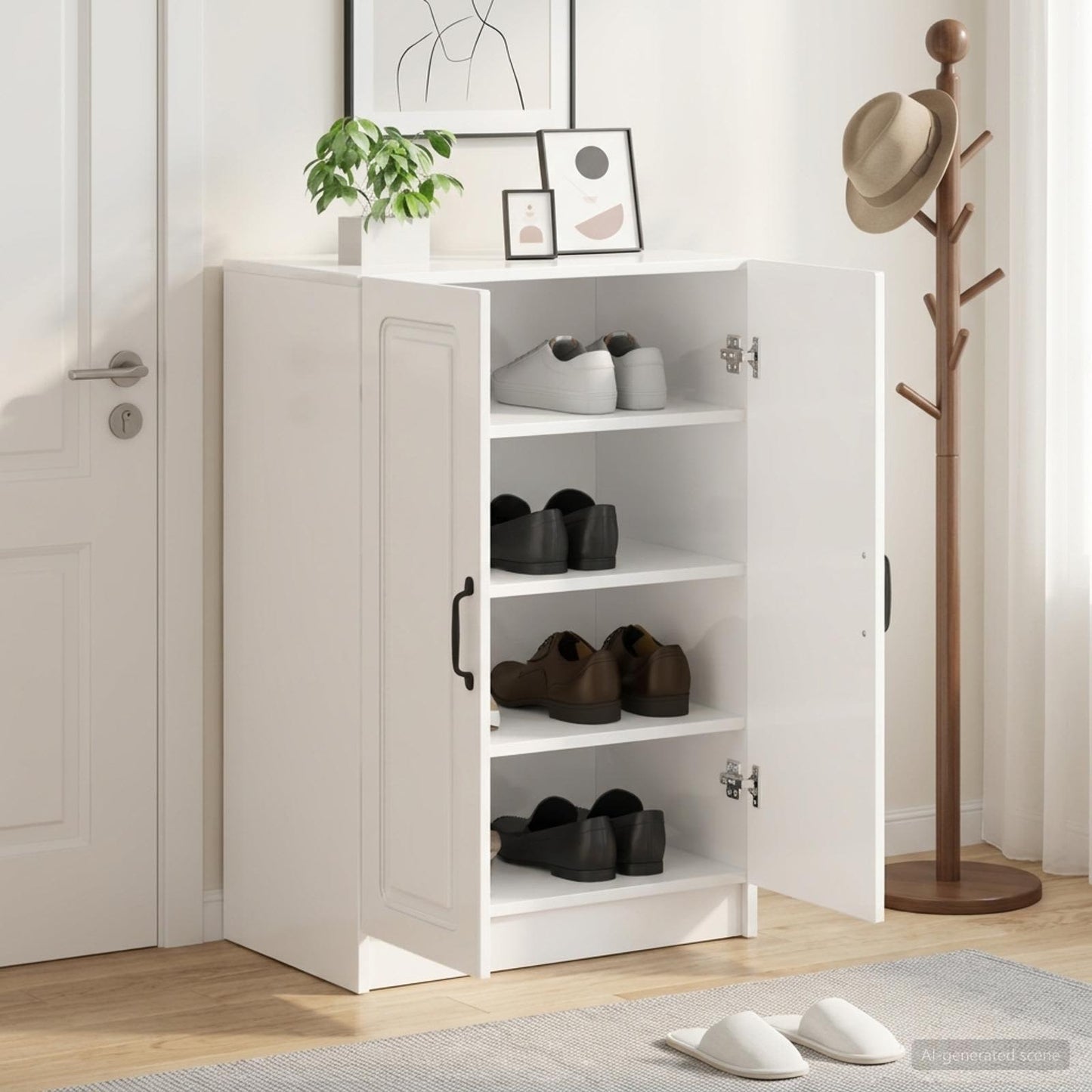 Shoe Cabinet UTRECHT 59.5 x 39.5 x 87 cm Engineered Wood