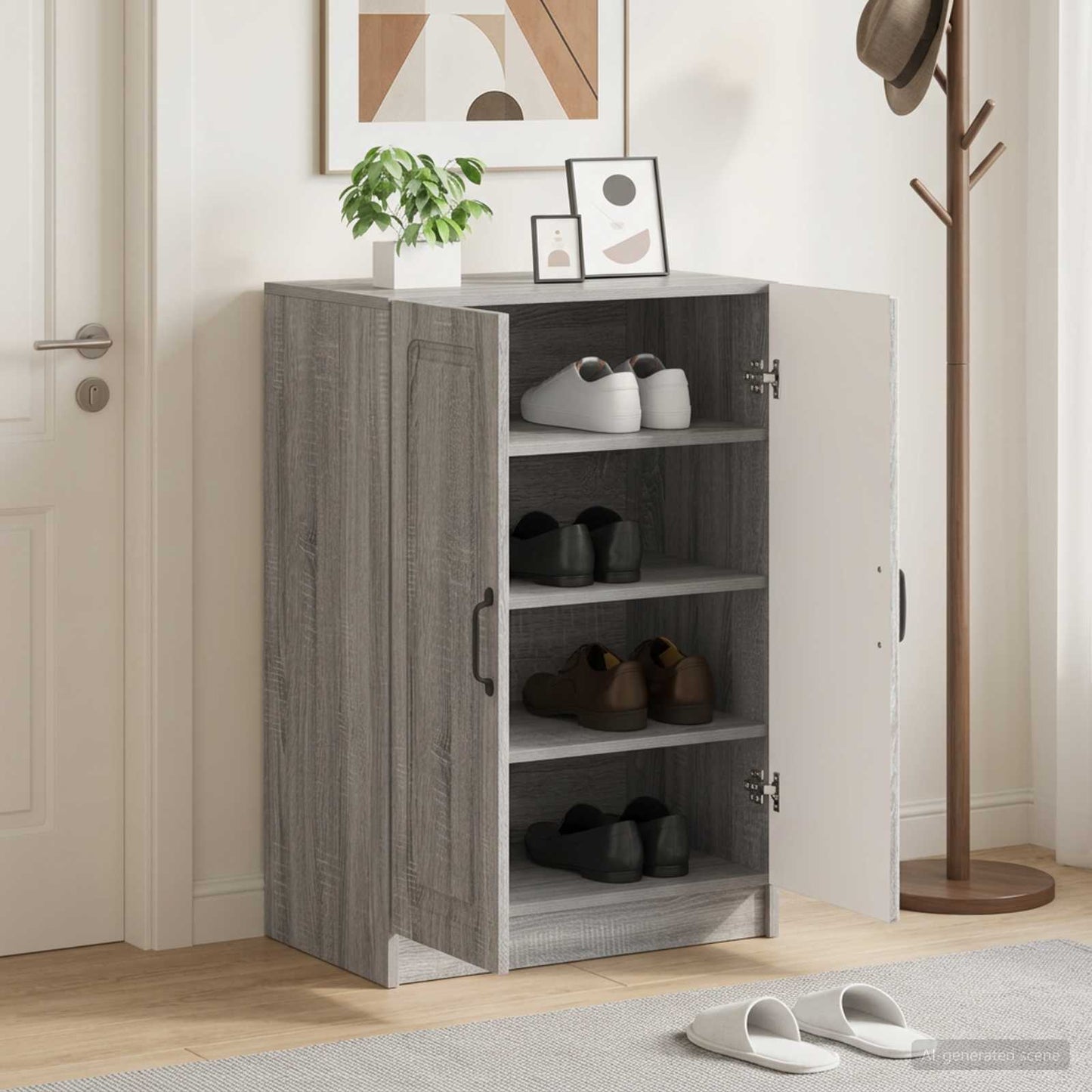 Shoe Cabinet UTRECHT 59.5 x 39.5 x 87 cm Engineered Wood