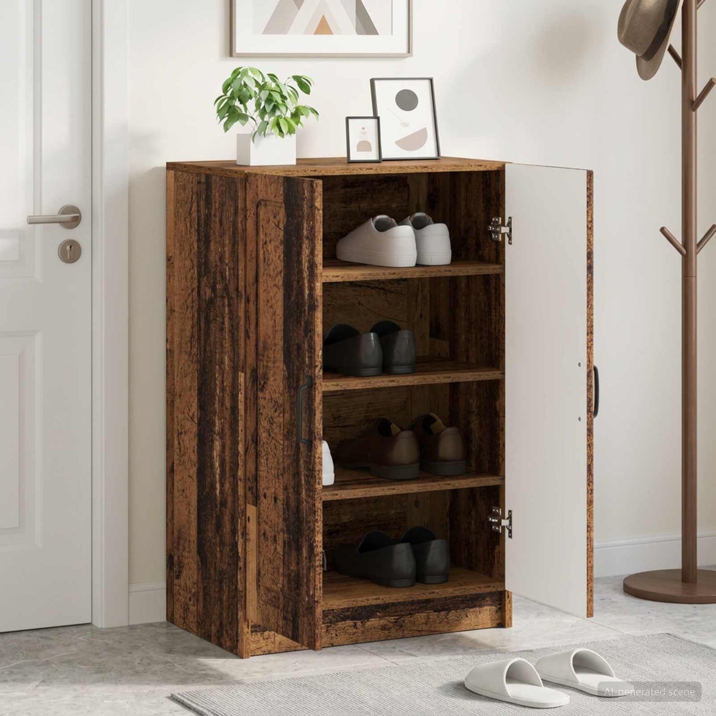 Shoe Cabinet UTRECHT 59.5 x 39.5 x 87 cm Engineered Wood