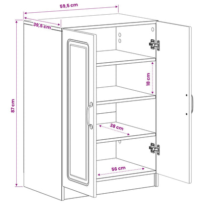 Shoe Cabinet UTRECHT 59.5 x 39.5 x 87 cm Engineered Wood