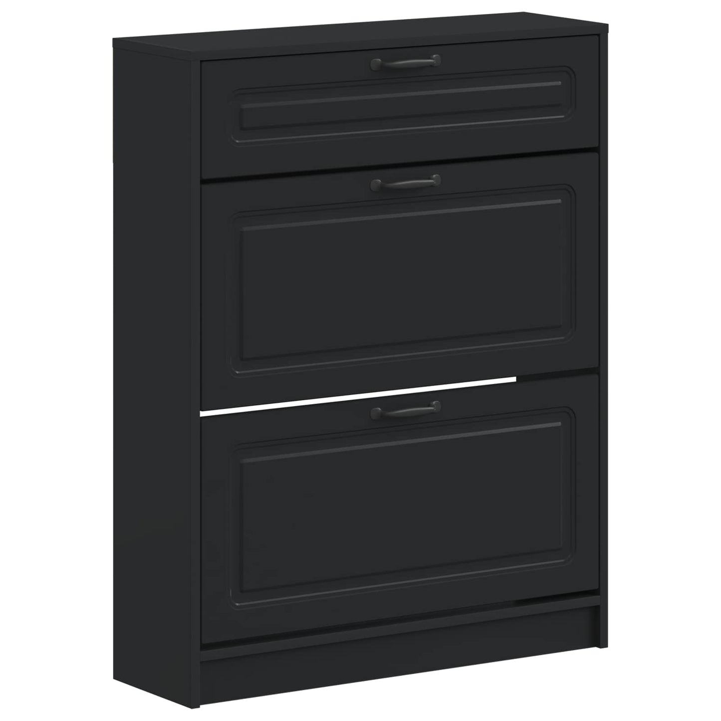 Shoe Cabinet UTRECHT 78 x 24 x 100 cm Engineered Wood Black