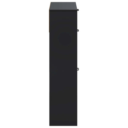 Shoe Cabinet UTRECHT 78 x 24 x 100 cm Engineered Wood Black