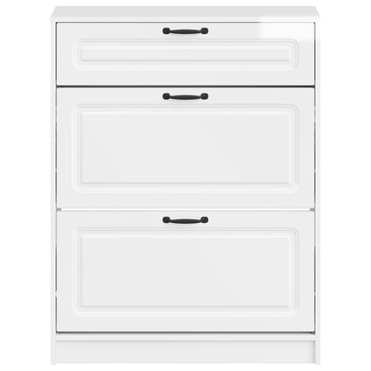 Shoe Cabinet UTRECHT 78 x 24 x 100 cm Engineered Wood