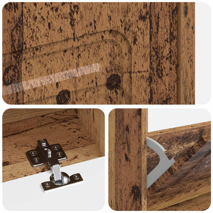 Shoe Cabinet UTRECHT 78 x 24 x 100 cm Engineered Wood Old Wood