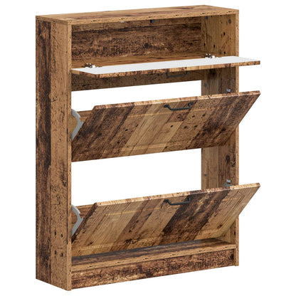 Shoe Cabinet UTRECHT 78 x 24 x 100 cm Engineered Wood Old Wood